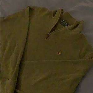 Large Olive Green Ralph Lauren Quarter Zip